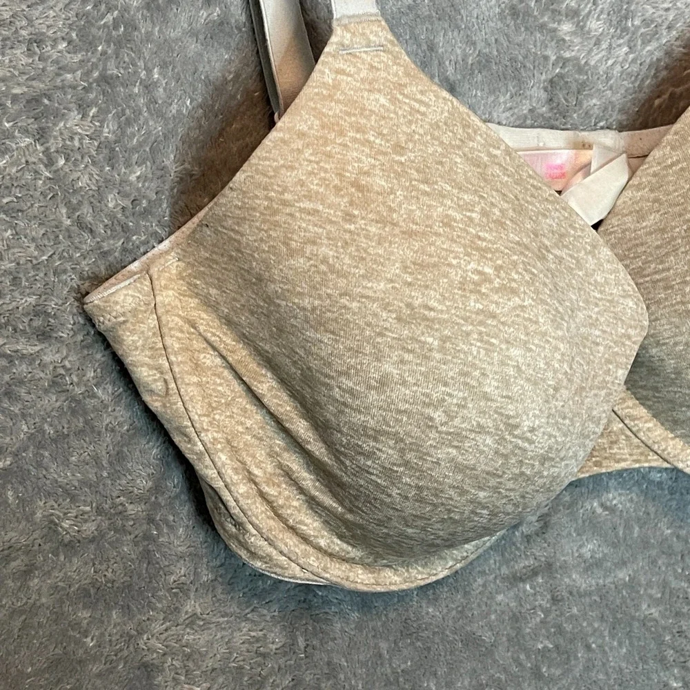 Pink Victoria Secret Women Nude Wear Everywhere Underwire T Shirt Bra 34DD